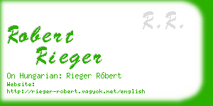robert rieger business card